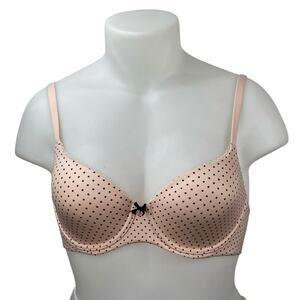 NEW Victoria's Secret Body by Victoria Demi Orange Polka Dot Underwire Bra 32DD